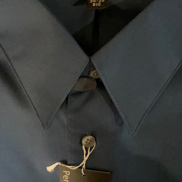 Christopher Hart Broadcloth Big/Tall 20” 34”-35” Blue  Expandable Collar Band - Picture 5 of 5